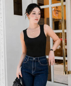 Áo Ba Lỗ Bra Top Nữ Cotton Kèm Đệm Mút Cố Định Melinfa VAA0517