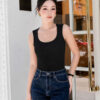 Áo Ba Lỗ Bra Top Nữ Cotton Kèm Đệm Mút Cố Định Melinfa VAA0517 - Ảnh 2