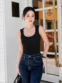 Alternative view of Áo Ba Lỗ Bra Top Nữ Cotton Kèm Đệm Mút Cố Định Melinfa VAA0517