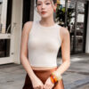 Áo Ba Lỗ Bra Top Nữ Cotton Kèm Đệm Mút Cố Định Melinfa VAA0538