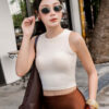 Áo Ba Lỗ Bra Top Nữ Cotton Kèm Đệm Mút Cố Định Melinfa VAA0538 - Ảnh 3