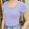 Áo Cộc tay Bra Top Nữ Cotton Kèm Đệm Mút Cố Định Melinfa VAA0624 - Ảnh 2