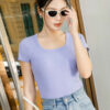 Áo Cộc tay Bra Top Nữ Cotton Kèm Đệm Mút Cố Định Melinfa VAA0624 - Ảnh 3