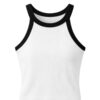 Áo Ba Lỗ Bra Top Nữ Cổ Yếm Cotton Kèm Đệm Mút Cố Định Melinfa VAA0548 - Ảnh 9
