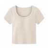Áo Cộc tay Bra Top Nữ Cotton Kèm Đệm Mút Cố Định Melinfa VAA0624 - Ảnh 11